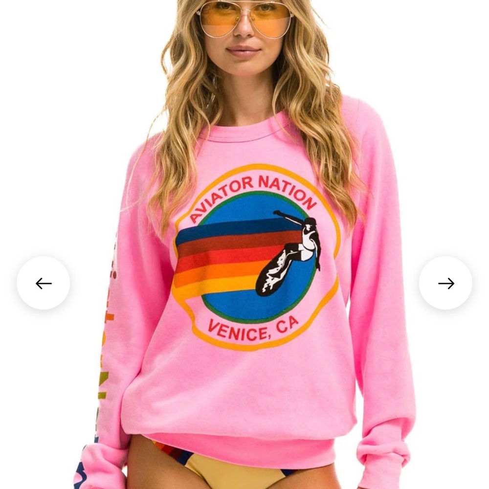 Aviator Nation Pink Unisex Sweatshirt